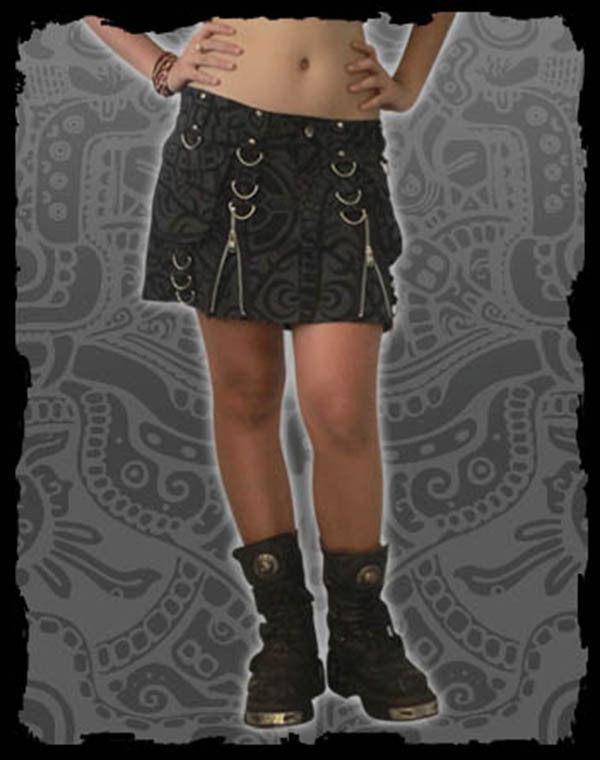 Xena Mini Skirt Fullprint - Polynesia Tribal Print Nr.149